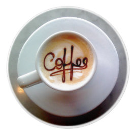 コーヒーカップ及びソーサーラテコーヒー セラミックノブ