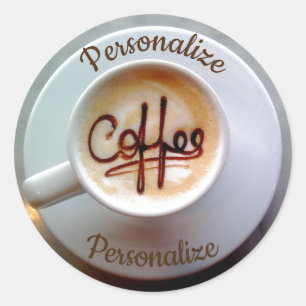 コーヒーカップ及びソーサーラテコーヒー ラウンドシール