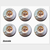 コーヒーカップ及びソーサーラテコーヒー ラウンドシール (シート)