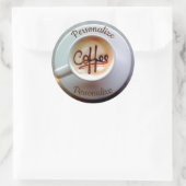 コーヒーカップ及びソーサーラテコーヒー ラウンドシール (バッグ)