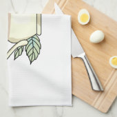 コーヒーカップ及びバラ キッチンタオル (四つ折り)