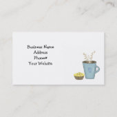 コーヒーカップ及びマフィン名刺 名刺 (裏面)