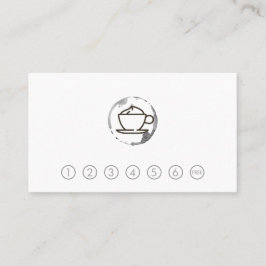 コーヒーカップ及び汚れパンチカード 名刺