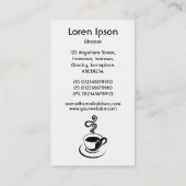 コーヒーカップ垂直 – 白と濃い緑02481c 名刺 (裏面)