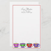 コーヒーカップ文房具 便箋 (正面/裏面)