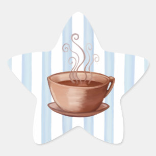 コーヒーカップ星シール 星シール