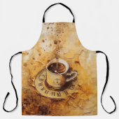 コーヒーカップ時計 エプロン (正面)