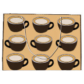コーヒーカップ柄 ラージペーパーバッグ (裏面)