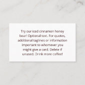 コーヒーカップ汚れサークルドリンクパンチカード ロイヤリティカード (裏面)