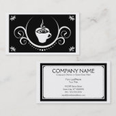 コーヒーカップ洗練 名刺 (正面/裏面)