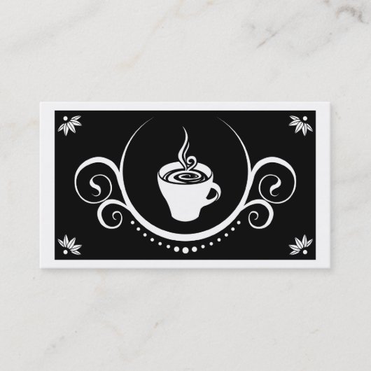 コーヒーカップ洗練 名刺 (正面)