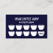 コーヒーカップ海軍コーヒーショップ顧客ロイヤリティ ロイヤリティカード (正面)