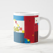 コーヒーカップ美しいファッション女子ポップ・アートのアートトレンディー ジャンボコーヒーマグカップ (右)