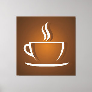 コーヒーカップ茶 キャンバスプリント