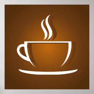 コーヒーカップ茶 ポスター