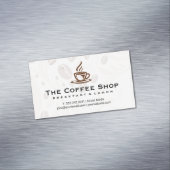 コーヒーカップ蒸し名刺 マグネット名刺 (インサイチュ)