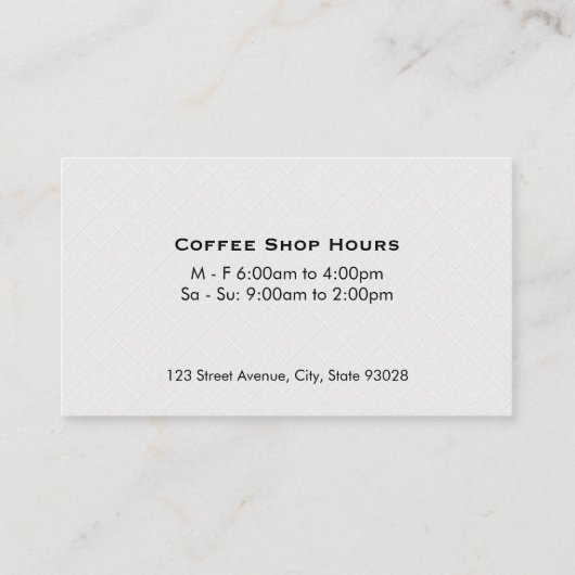 コーヒーカップ蒸熱 名刺 (裏面)