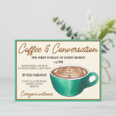 コーヒーカップ談話会 会話 教会 交流会 招待状 (スタンド正面)