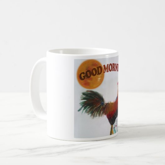 コーヒーカップ"おはよう" コーヒーマグカップ (正面左)