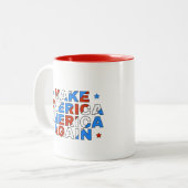 コーヒーカップ:アメリカを作り直す ツートーンマグカップ (正面左)
