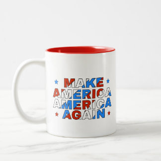 コーヒーカップ:アメリカを作り直す ツートーンマグカップ