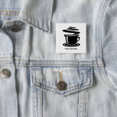 コーヒーカップ(カスタマイズ可能な) 缶バッジ (インサイチュ)