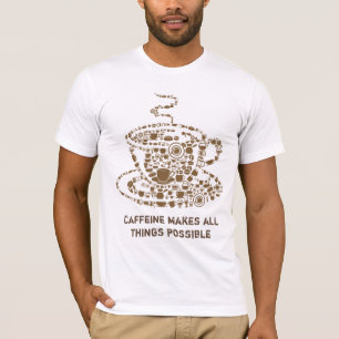 コーヒーカップ,カフェイン,豆,カフェ Tシャツ