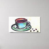 コーヒーカップ キャンバスプリント (正面)