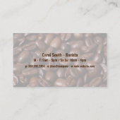 コーヒーカップ | コーヒービーンズ 名刺 (裏面)