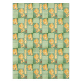 コーヒーカップ、コーヒーポットおよびコーヒー豆 テーブルクロス (正面)