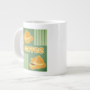 コーヒーカップ、コーヒーポット及びコーヒー豆 ジャンボコーヒーマグカップ