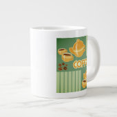 コーヒーカップ、コーヒーポット及びコーヒー豆 ジャンボコーヒーマグカップ (正面右)