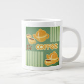 コーヒーカップ、コーヒーポット及びコーヒー豆 ジャンボコーヒーマグカップ (右)