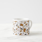 コーヒーカップ、コーヒー豆、コーヒー愛好家、あなたの名前 エスプレッソカップ (正面右)