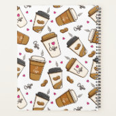 コーヒーカップ、コーヒー豆、コーヒー愛好家、あなたの名前 プランナー手帳 (裏面)