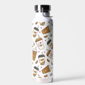 コーヒーカップ、コーヒー豆、コーヒー愛好家、ハート ウォーターボトル (左面)