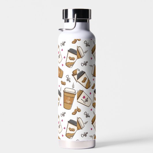 コーヒーカップ、コーヒー豆、コーヒー愛好家、ハート ウォーターボトル (右面)