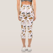 コーヒーカップ、コーヒー豆、コーヒー愛好家、ハート カプリレギンス (裏面)