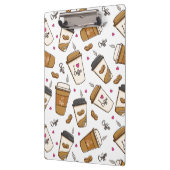 コーヒーカップ、コーヒー豆、コーヒー愛好家、ハート クリップボード (左)