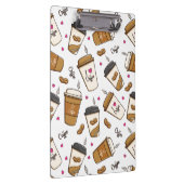 コーヒーカップ、コーヒー豆、コーヒー愛好家、ハート クリップボード (右)