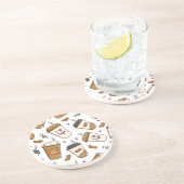 コーヒーカップ、コーヒー豆、コーヒー愛好家、ハート コースター (側面)