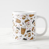 コーヒーカップ、コーヒー豆、コーヒー愛好家、ハート ジャンボコーヒーマグカップ (右)