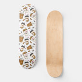 コーヒーカップ、コーヒー豆、コーヒー愛好家、ハート スケートボード (正面)