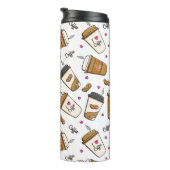 コーヒーカップ、コーヒー豆、コーヒー愛好家、ハート タンブラー (回転右)