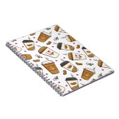 コーヒーカップ、コーヒー豆、コーヒー愛好家、ハート ノートブック (右側)