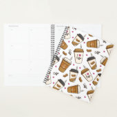 コーヒーカップ、コーヒー豆、コーヒー愛好家、ハート プランナー手帳 (ディスプレー)