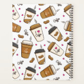 コーヒーカップ、コーヒー豆、コーヒー愛好家、ハート プランナー手帳 (裏面)