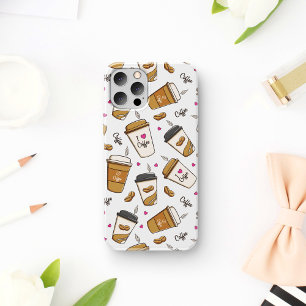 コーヒーカップ、コーヒー豆、コーヒー愛好家、ハート iPhone 11 ケース