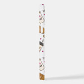 コーヒーカップ、コーヒー豆、コーヒー愛好家、ハート iPhoneケース (右側面)