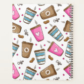 コーヒーカップ、コーヒー豆、ハート、あなたの名前 プランナー手帳 (裏面)